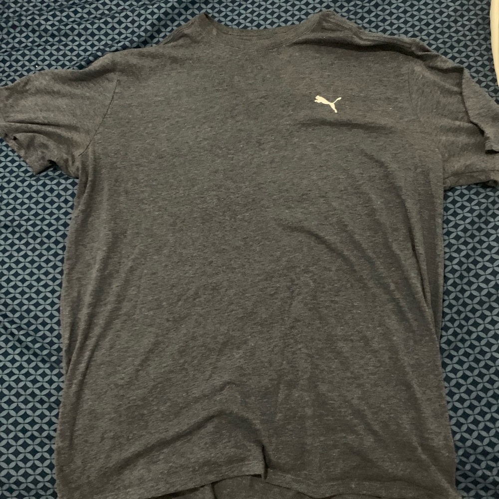 Gray/blue Puma shirt